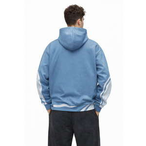 Sudaderas con Estampado Completo para Hombre, Diseño de Ondas en Felpa de Algodón de Alta Densidad, Sudadera Extra Grande Personalizada, Bajo MOQ - Product Image 3