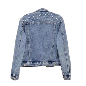 Venta al por mayor personalizable señoras chaqueta de mezclilla moda de las mujeres Casual suelta manga larga diseño OEM producto - Product Image 4