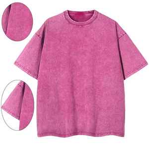 Camiseta Vintage de Algodón Estilo Urbano, Oversize con Hombros Caídos, Impresión Personalizada de Alta Calidad, Lavado Ácido Intenso, para Hombre - Product Image 4