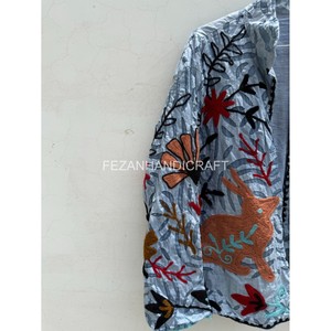 Chaqueta de Algodón con Bordado Floral y Apliques, Estilo Boho Chic, Chaqueta de Organdy, Venta al Por Mayor - Product Image 4