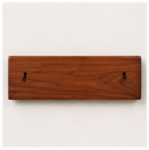 Premium Handcrafted Teakwood Wall Mounted Key Holder with 4 Antique Brass <b>Hooks</b> Wholesale OEM Customization Available - Product Image 3