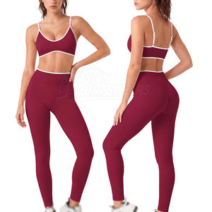 Ensemble de yoga moderne pour femmes, respirant, écologique, tissu confortable anti-humidité, tenue de sport deux pièces, taille haute, fitness, gym - Product Image 6