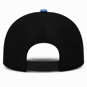Custom Unisex Mesh <b>Snapback</b> <b>Cap</b> Adjustable Breathable 6-Panel Hat Black Casual Outdoor Spring Summer Style <b>cap</b> for man and women - Product Image 3
