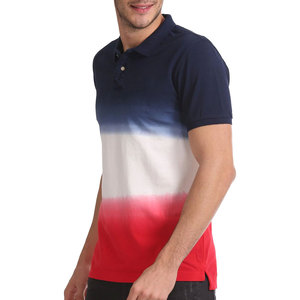 <b>Men's</b> Gradient Color for <b>Shirt</b> Short Sleeve Casual Knitted 100% Cotton Sublimation Print Breathable Quick Dry <b>Compressed</b> - Product Image 2