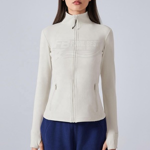 Women's <b>Purple</b> Yoga Jacket Set Crop <b>Top</b> Crew Neck Full Sleeve Solid Color Breathable Active Stretch Spandex Polyester Front - Product Image 5