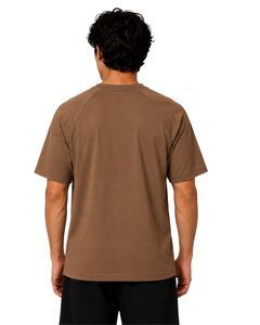 เสื้อยืดแขนสั้นคอกลมสีน้ำตาลสำหรับผู้ชาย ทรงแร็กแลน เรียบง่าย สไตล์สตรีทแวร์ รับสกรีนโลโก้ ทรงโอเวอร์ไซส์ แฟชั่น นุ่มสบาย พรีเมียม เสื้อยืดฤดูร้อน - Product Image 2