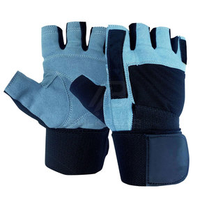 Gants de sport en cuir à demi-doigts de conception avancée pour la musculation avec une forte adhérence et un rembourrage doux pour l'entraînement physique - Product Image 6
