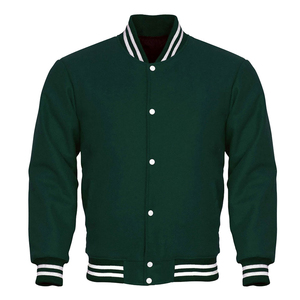 Chaqueta universitaria de invierno personalizada OEM con diseño para escuela secundaria y universidad, puños y dobladillo ajustados, bordado personalizado, con capucha, 100% - Product Image 6