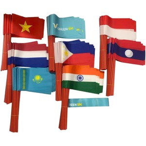 Drapeau portable de l'Érythrée en polyester, avec mât en acrylique, impression numérique, durable, idéal pour les activités promotionnelles - Product Image 4