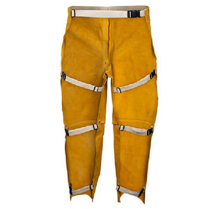 Pantalones de Soldadura Resistentes al Calor y a las Llamas, Protección para las Piernas de Cuero Reforzado, Protección Industrial de Alta Resistencia para Soldadores - Product Image 2