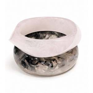 Brazalete de Moda para Mujer con Flores, Cristal de Cuarzo, Perlas de Imitación, en Rosa, Negro, Blanco y Piedra Natural, Ancho, para Regalo - Product Image 6