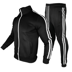 Custom Winter Casual Fitness <b>Gym</b> <b>Sweatshirt</b> Jogger Set Men's Hoodie Zip Tracksuit High Quality Breathable Quick Dry Eco-Friendly - Product Image 1