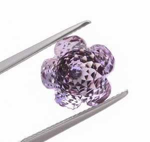 อเมทรินควอตซ์ธรรมชาติทรงดอกไม้หกเหลี่ยมเจียระไน  หินพลอยหลวมสำหรับทำเครื่องประดับ ได้รับการรับรองจาก IGI เกรด AAA ขนาด 12 มม. ปรับขนาดให้สม่ำเสมอ - Product Image 1