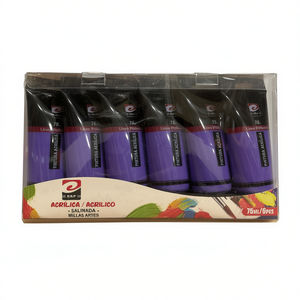 Pinturas Acrílicas Premium de 75 ml, Juego de 6 Colores en Morado para Lienzo - Product Image 1