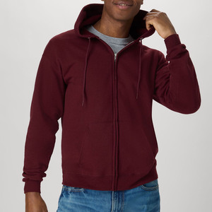 Sweat-shirt à capuche zippé en coton pour homme, logo personnalisé, manches longues, streetwear décontracté, fournisseur de vêtements en gros - Product Image 5