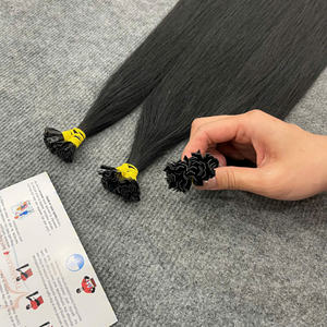 Los Más Vendidos # Extensiones de Cabello Natural Liso con Punta K 1B, de 18 a 26 Pulgadas, Super Double Drawn, 100% Cabello Humano Vietnamita Virgen - Product Image 3