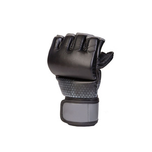 Leather MMA Gloves with Hand Grip Adult MMA Boxing Gloves HOOK & Loop Closure - Product Image 6