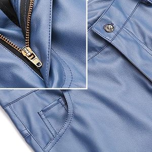 Pantalones Casuales de PU para Hombre, Ligeros, Transpirables, Estilo Urbano, con Aspecto de Cuero, Ajustados, a la Moda, Ropa Moderna - Product Image 5