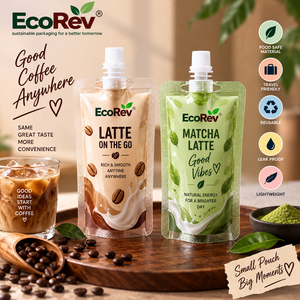EcoRev Spout <b>Pouch</b> Packaging for Beverage Reusable <b>Laminated</b> PP Material ECO36 Model Travel Friendly Lightweight Delhi Origin - Product Image 3