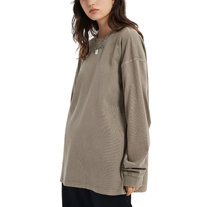 Sweat-shirt personnalisé pour hommes et femmes, effet délavé, coupe ample, col rond, style vintage, streetwear, fabricant OEM ODM - Product Image 5