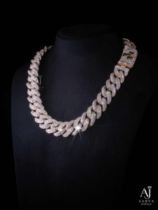 Collar de Cadena Cubana de Moissanita Chapado en Oro Blanco Estilo Hip Hop Iced Out, Joyería para Hombres y Mujeres, Regalo para Fiestas - Product Image 1