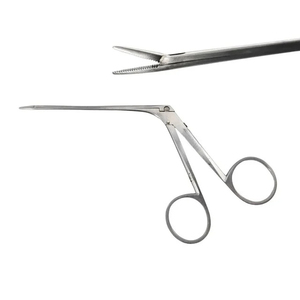 Micro-pince à oreilles à mâchoires dentelées droites 1,6x7,0mm 5-3/8" Instrument microchirurgical ORL Otologie par Vaslcare - Product Image 1