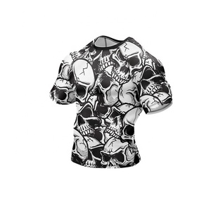 เสื้อรัดกล้ามเนื้อ BJJ MMA คุณภาพสูง พิมพ์ลายตามสั่งสำหรับผู้ชาย พิมพ์ลายด้วยความร้อน แขนยาว แห้งเร็ว ป้องกันรังสียูวี ผ้า 220 กรัม - Product Image 3