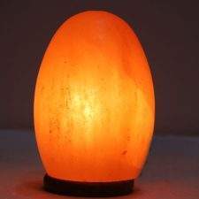 Natural Himalayan Egg Shaped Rock Salt Lamp on a Wooden Base/Salt Lamp <b>Crystal</b> Lamp With Light From the Salt Range of Pakistan - Product Image 2