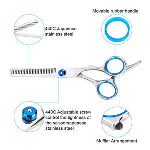 Ciseaux de coiffure professionnels 2026 en acier inoxydable pour barbier et salon de coiffure, ciseaux à effiler - Product Image 4