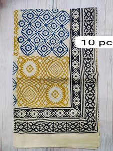 Wholesale Bulk Hand Printed Cotton Sarong Summer Beachwear Traditional Jaipuri Bagu rBlock Print <b>Wraps</b> Ethnic <b>Beach</b> Cover-up - Product Image 1