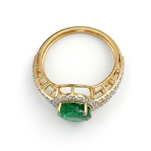 แหวนเพชรทรงรีและทรงกลมในทองคำขาว 14K |   เครื่องประดับชั้นดีสำหรับผู้หญิง 2.25 กะรัต - Product Image 5