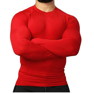 T-shirts de sport pour hommes à manches longues, imprimés par sublimation, compression, haute qualité, coupe ajustée personnalisée - Product Image 1