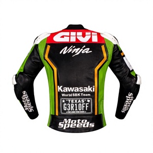 เสื้อแจ็คเก็ตแข่งรถ Garrett Gerloff WSBK รุ่น Rawasaki ทำจากหนังแท้/เสื้อแจ็คเก็ตสั่งตัดพิเศษ พร้อมแผ่นยืดหยุ่น ใส่สบายพอดีตัว - Product Image 2