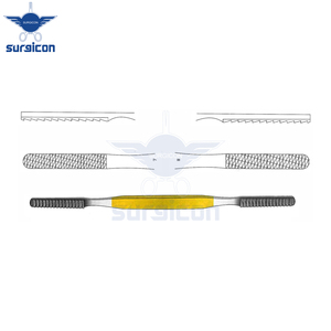 ที่ขูดจมูก Fomon ขนาด 20.5 ซม. / 8 นิ้ว แบบตรง พร้อมหัวทังสเตนคาร์ไบด์ TC ขนาด 40 x 7 มม. รุ่น Fig. 7/8 สำหรับการปรับรูปทรงกระดูกจมูกอย่างแม่นยำ - Product Image 3