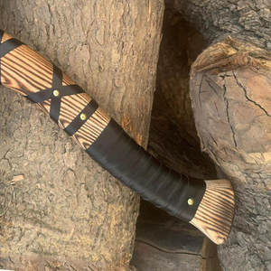 Hacha Vikinga Nórdica Hecha a Mano con Mango de Madera, Herramienta para Acampar, Cortar Leña y Decoración - Product Image 5