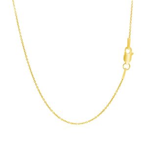 Collana Sottile in Oro Giallo 14k con Catena a Maglia Cavo da 1,1mm e Design Rotondo - Product Image 3