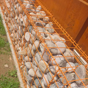 <span class=keywords><strong>Gabion</strong></span> en treillis métallique galvanisé économique, forme personnalisée, cage à pierres argentée, durée de vie prolongée, à vendre - Product Image 6