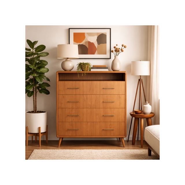RIVEO RANGE Collection OEM ODM Customized Home Furniture Durable Sustainable Contemporary Dresser High Quality Tallboy Cabinet