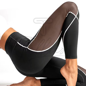 Leggings de Mujer de Alta Calidad con Nuevo Diseño, Spandex/Poliéster, Cintura Alta, Panel de Malla, Secado Rápido, Transpirables, en Oferta, Hechos en Pakistán - Product Image 5
