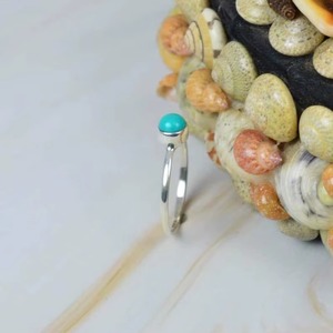 AAA Turquoise Smooth Round Carved Gemstone <b>Ring</b> <b>925</b> Sterling <b>Silver</b> Party Wear Fashion <b>Ring</b> For Women Wholesale Bulk Jewelry - Product Image 4
