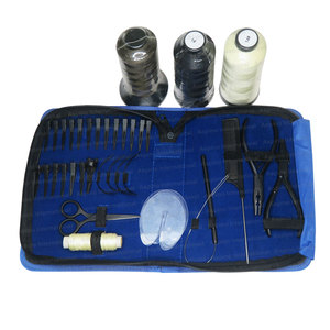 New Hair Extension Tools Kit with <b>Bead</b> crimper & <b>Threading</b> Hook Tool Finger Sectioning Tool NonSlip Salon Sectioning Clips Comb - Product Image 6