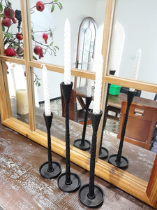 Candelabros de Hierro - Portavelas de Hierro - Portavelas Negro Hecho a Mano, Duradero y Portátil para Navidad, Pascua y el Hogar - Product Image 4