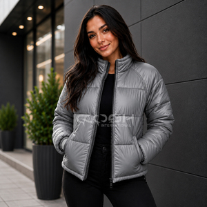 Cosh International Women Plus Size Winter Puffer Jacket Best Selling Hooded Shiny <b>Bubble</b> <b>Coat</b> Warm Breathable Jacket - Product Image 4