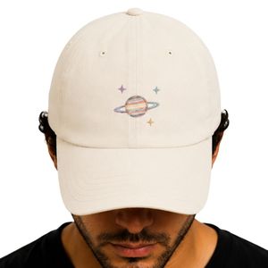 Gorra de Béisbol Personalizada con Bordado de Planetas, Unisex, Ajustable, de Seis Paneles, Estilo Dad Hat, Algodón Lavado Vintage, Logotipo Personalizado, OEM, ODM, Venta al Por Mayor - Product Image 1