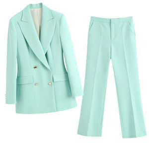 Nuevo Conjunto de Traje de Dos Piezas para Mujer, Estilo Casual y Profesional, Blazer Largo con Botones y Pantalones, 2026 - Product Image 1