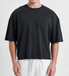 เสื้อยืดโอเวอร์ไซส์รุ่นใหม่ล่าสุด โลโก้ด้านหน้า ผ้าฝ้าย 100% เนื้อหนา เป็นมิตรกับสิ่งแวดล้อม แห้งเร็ว ระบายอากาศได้ดี สำหรับผู้ชาย - Product Image 1