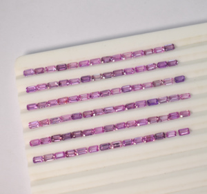 Lote de piedras preciosas de zafiro rosa natural con corte octogonal, pequeñas, calibradas, sueltas, para la elaboración de joyas. - Product Image 2