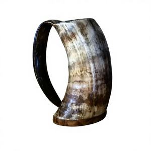 2025 tasse de corne de Viking naturelle imprimée de logo personnalisé bière décorative de qualité durable pour 550ml écologique garde les boissons - Product Image 1