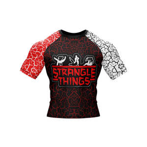 High Quality Adult Men's MMA Rash Guard Compression T-Shirt UPF50+ Full <b>Sleeve</b> Spandex/Polyester 260g Silk Screen Customized - Product Image 4