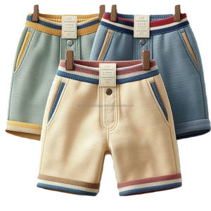 OEM personalizado de secado rápido de colores sólidos cintura elástica bolsillos con cordón de punto pantalones cortos casuales niños verano Pantalones cortos Casuales - Product Image 2